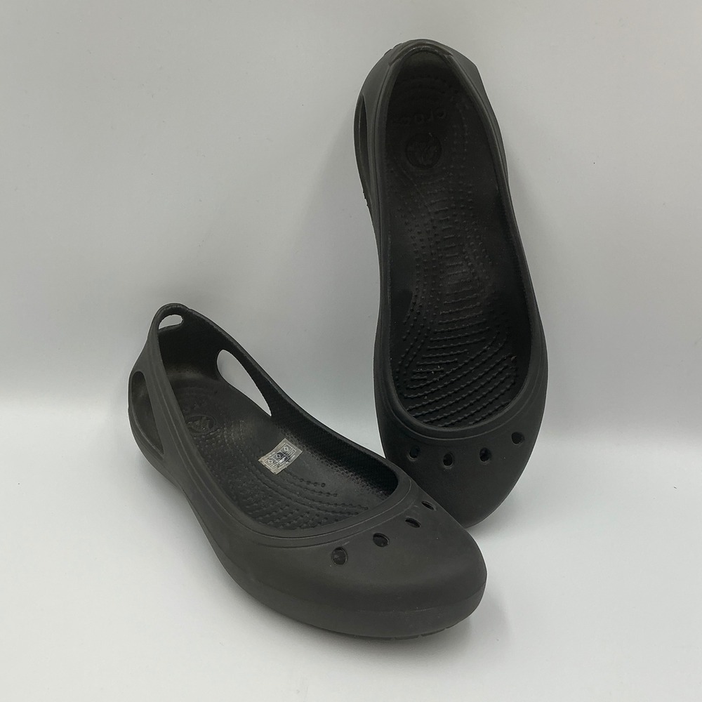 Crocs Kaylee Ballet Flats Women's Shoes Comfortable Slip On Casual Black Size W7
